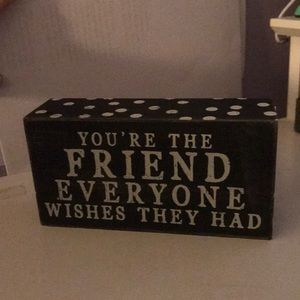 Wooden friendship decoration plaque