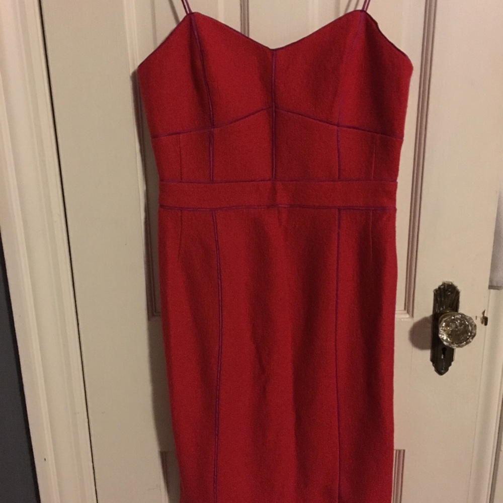 Red spaghetti strap dress