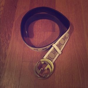 Gucci belt | brown, cream, gold