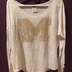 PINK! University of Michigan long sleeve