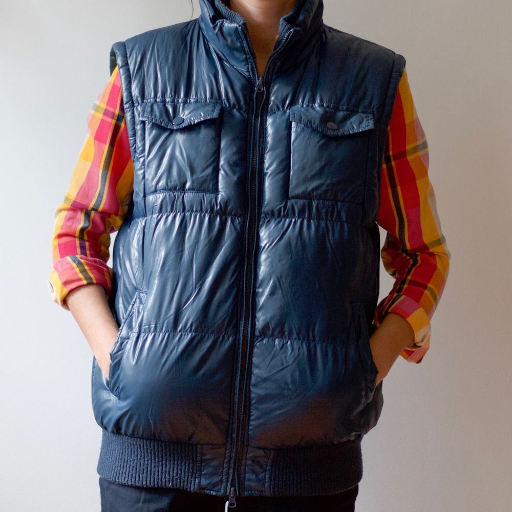 Blue Warm Mens Vest Size M