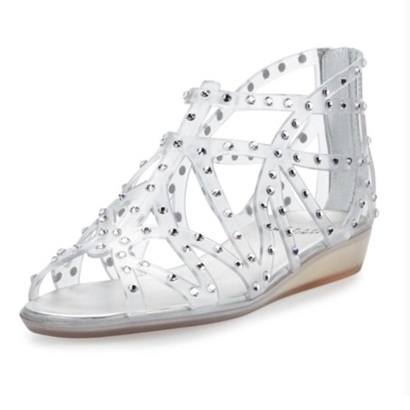 stuart weitzman plastic sandals