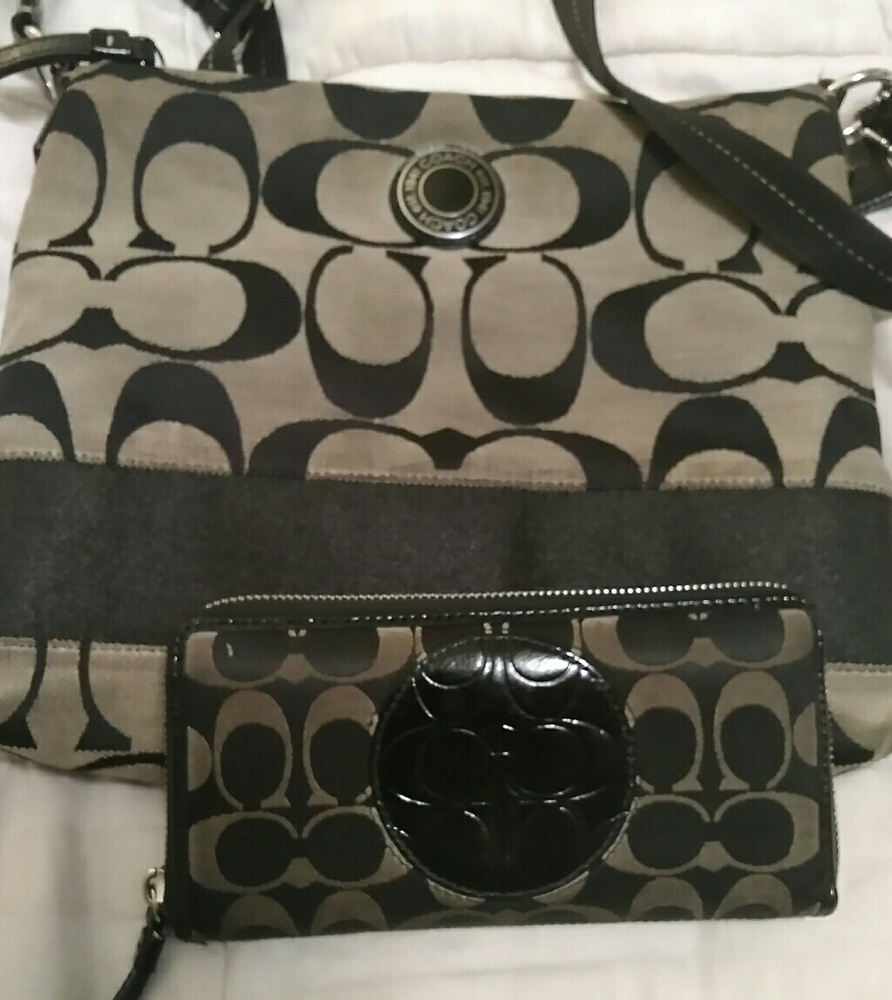 Large Coach crossbody and wallet