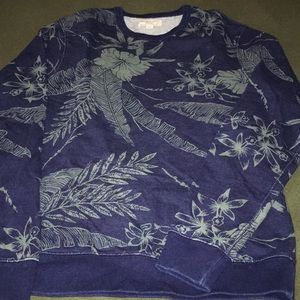 JCrew W&B Mens Indigo Palm print sweatshirt