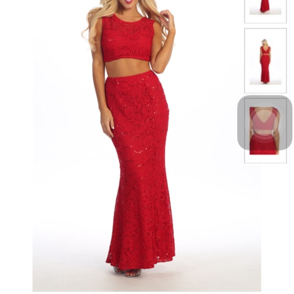 Red formal dress
