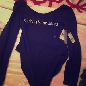 Calvin kline full sleeve one piece top