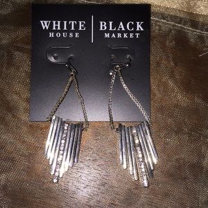 White House Black Market Silver Drop Earrings