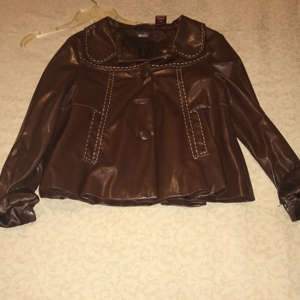 Leather Guess Kids Peplum Jacket