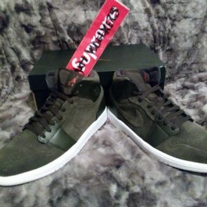 Rare Brand New 12 Nike Jordan Retro 1 Army Green