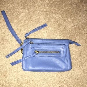 Super Cute Blue 4 Pocket Wristlet