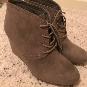 Wedge Lace Up Booties by Arizona