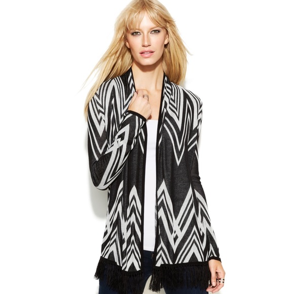 INC International Concepts Chevron Cardigan - Picture 1 of 4