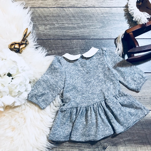 Gray Peter Pan Collar Dress - Picture 2 of 3