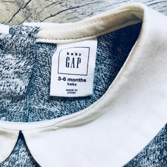 Gray Peter Pan Collar Dress - Picture 3 of 3