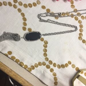 BLACK AND SILVER KENDRA SCOTT RAYNE NECKLACE
