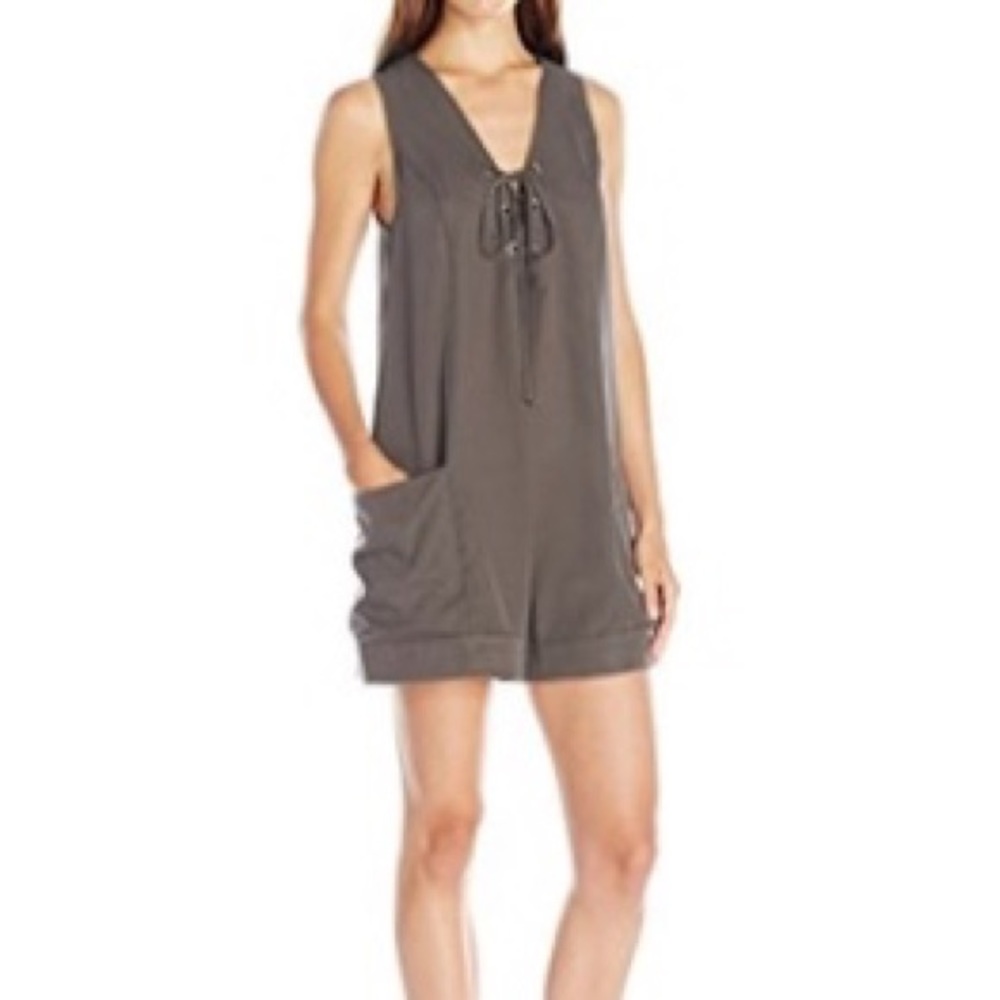 BCBGeneration Sleeveless Tie Front Romper