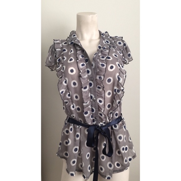 Anthropologie Tops - Anthropologie Le Phare De La Baleine Polka Dot Top