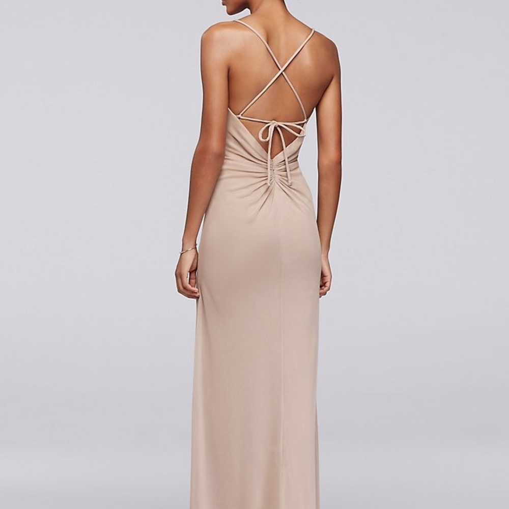 David’s Bridal Colbalt Blue Bridesmaid Dress