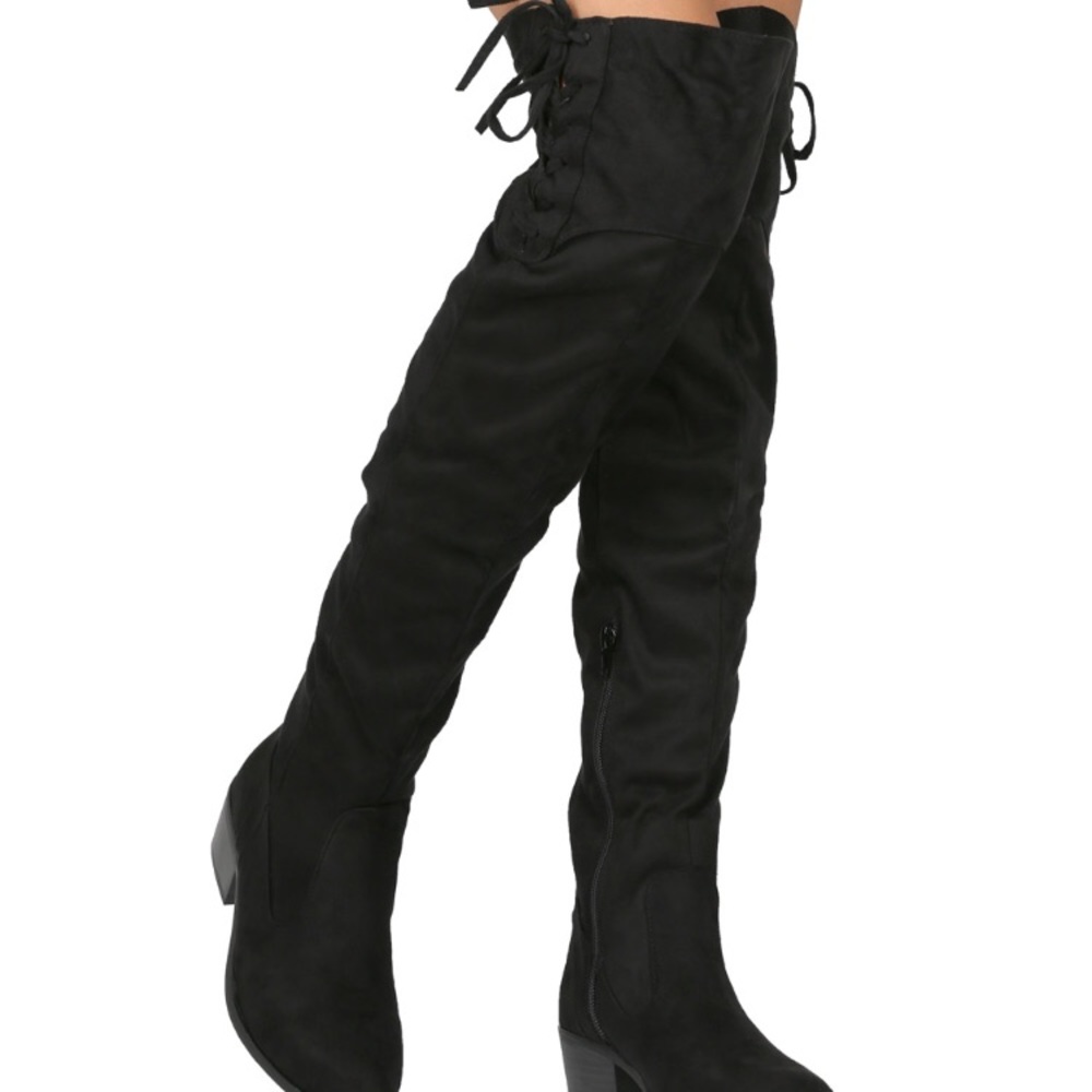 Black over the knee boots