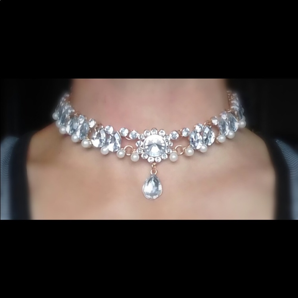 Crystal Perfection choker necklace prom