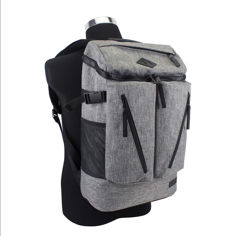 Gray Chambray Backpack