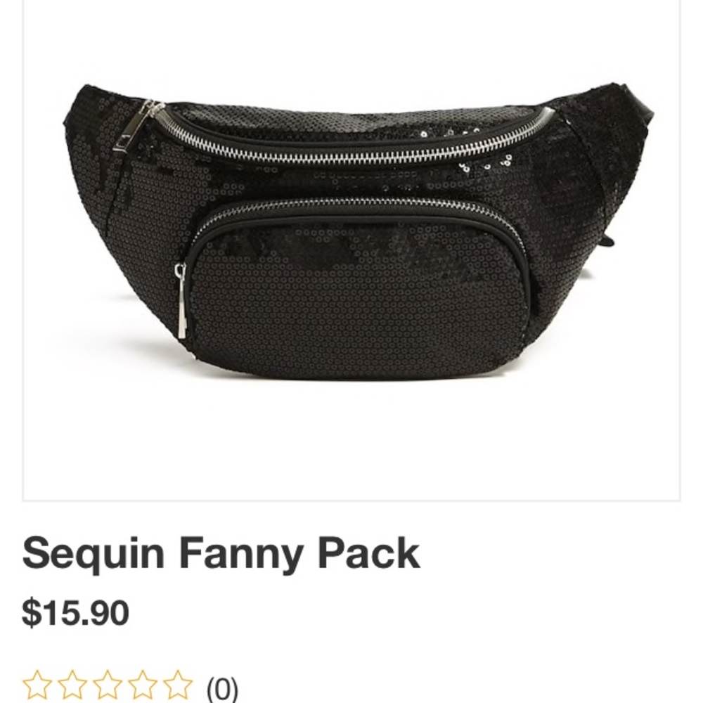 Forever 21 Silk Black fanny pack
