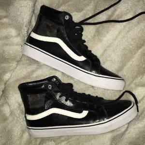 Vans High Tops Black Mesh