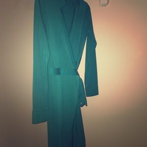Limited teal wrap dress