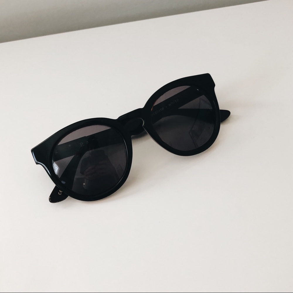 RAEN Dayton sunglasses in Chocolate + White