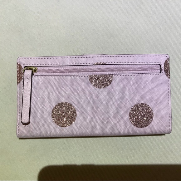 Kate Spade polka dots & leather wallet - Picture 2 of 4