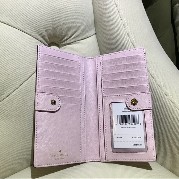 Kate Spade polka dots & leather wallet - Picture 3 of 4