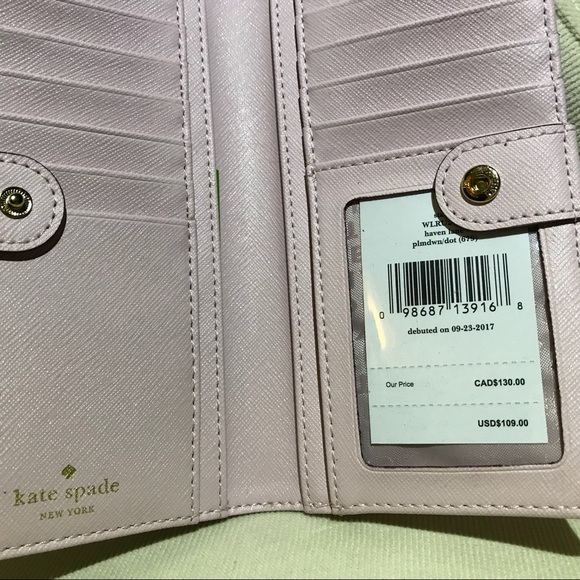 Kate Spade polka dots & leather wallet - Picture 4 of 4