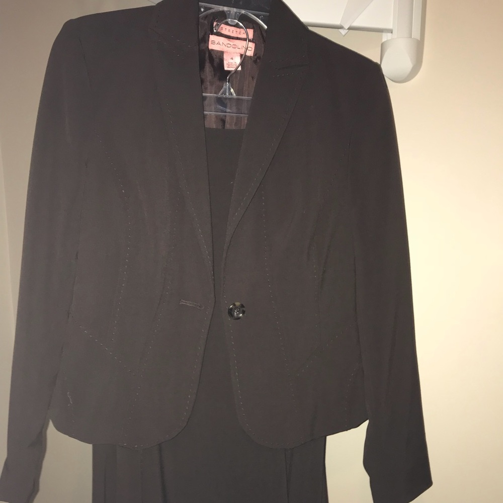 Chocolate brown skirt suit