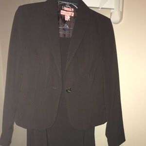 Chocolate brown skirt suit