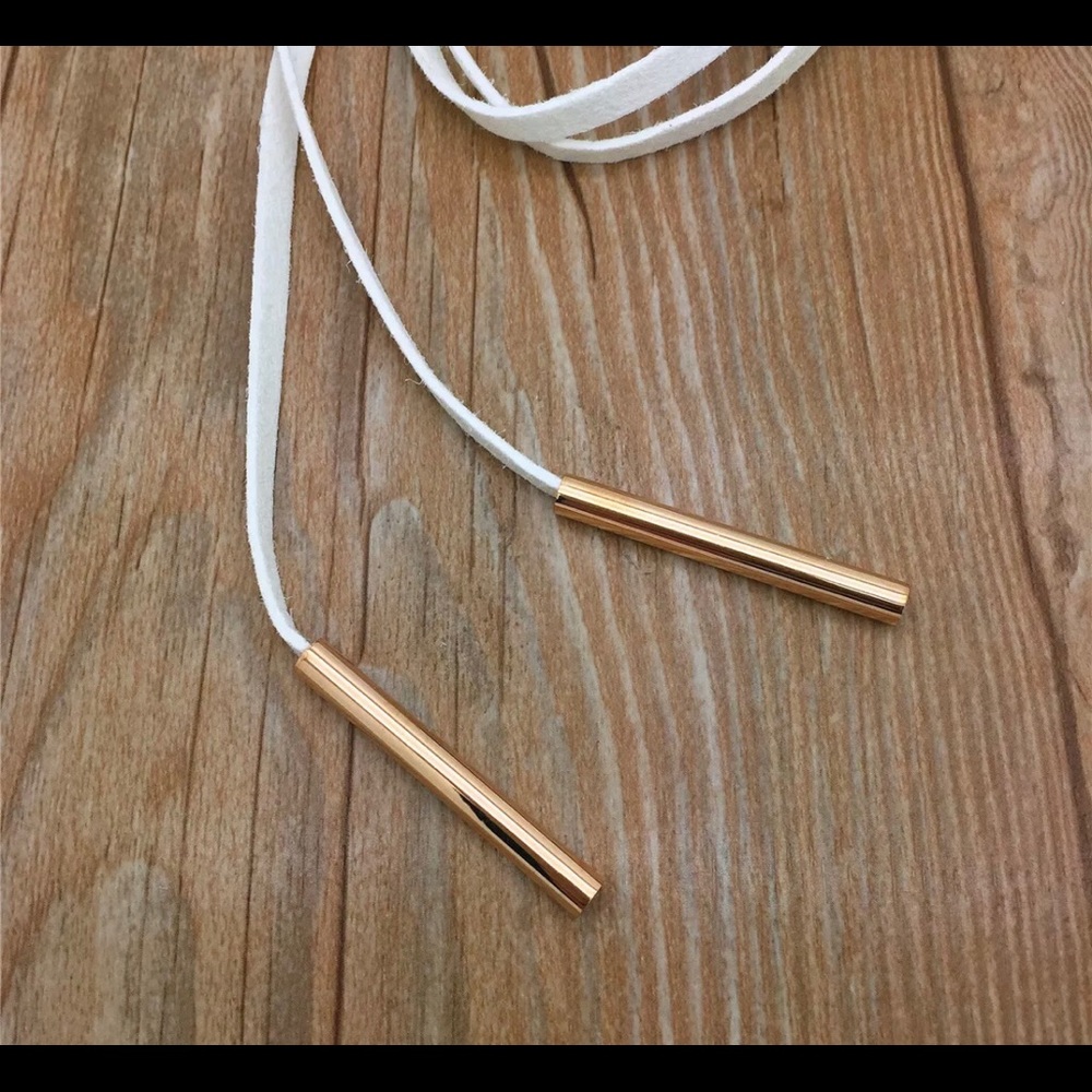 White choker wrap around Necklace