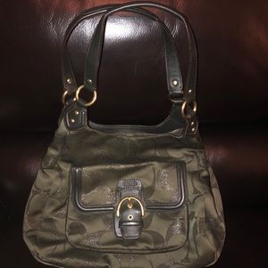 Authentic (see pic) Coach purse, deep green color