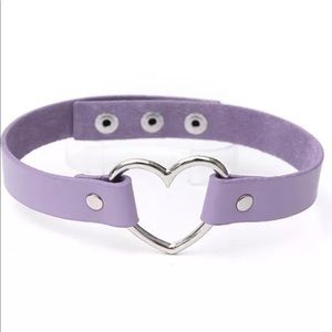 Choker heart purple