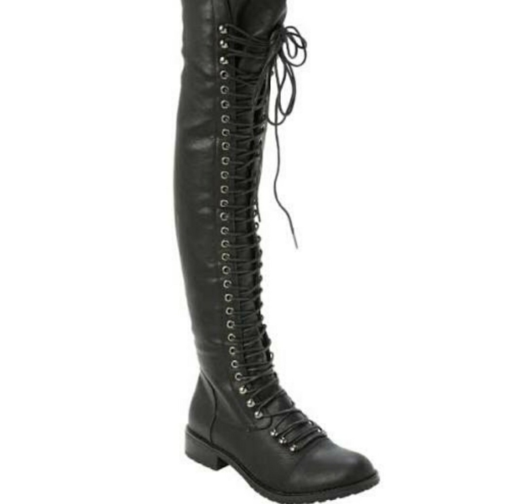 Tall Over the Knee Boots Combat Boots Hot Topic
