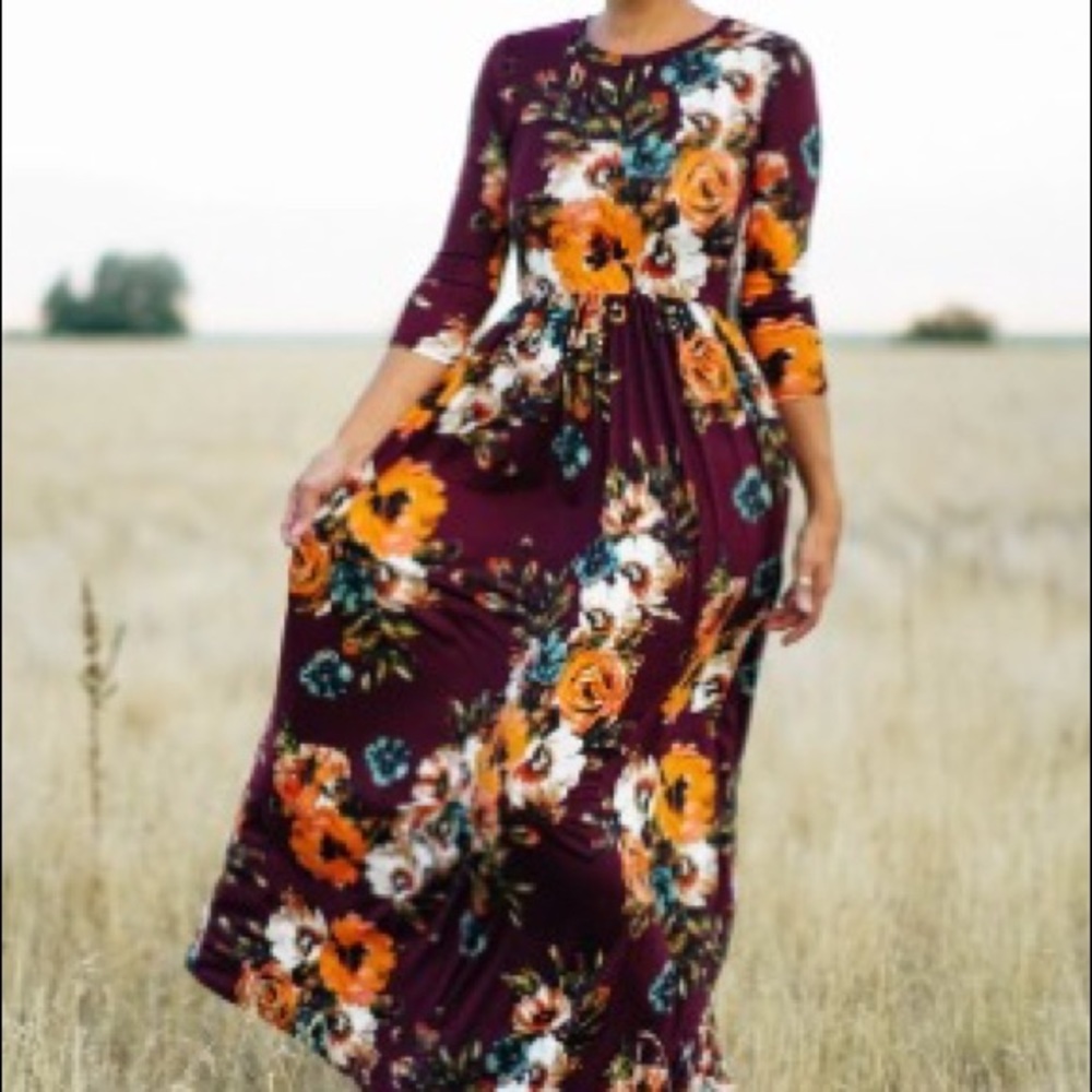 Fall Floral Maxi dress