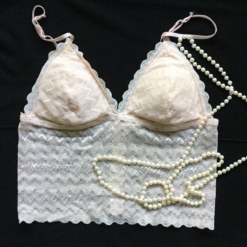 Custom made Cream with a Ink shade Bralette