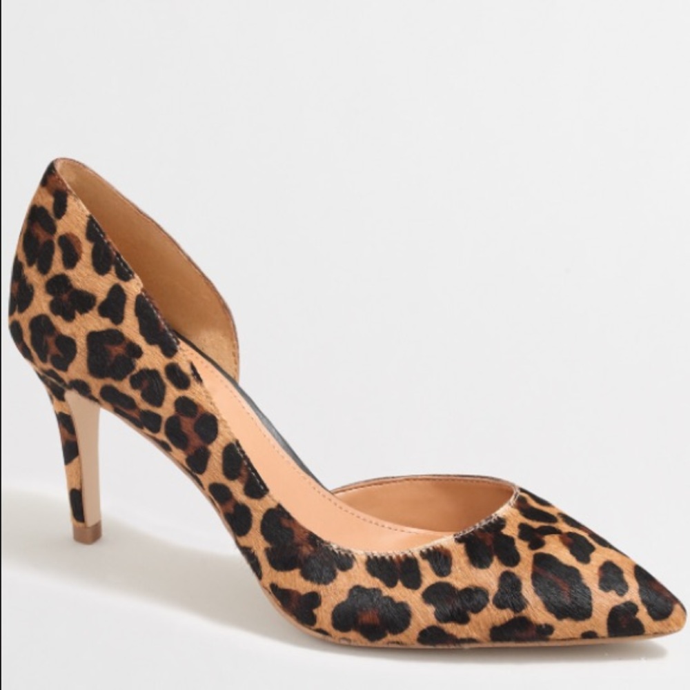 J crew calf hair Dorsay pumps