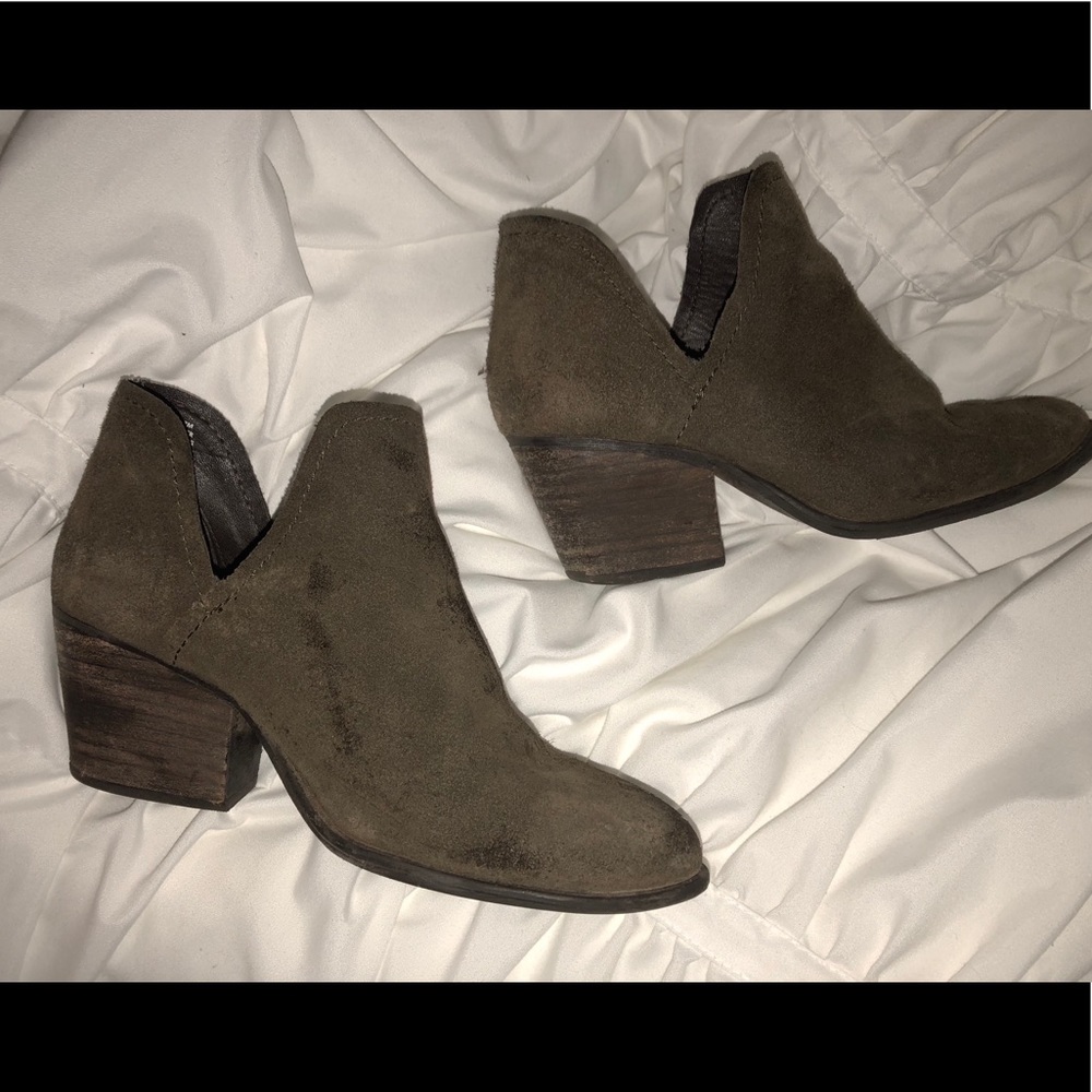 Steve Madden Olive Green Booties