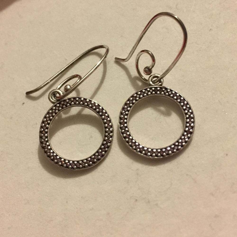 Authentic Pandora rare compose earrings/rhotolite