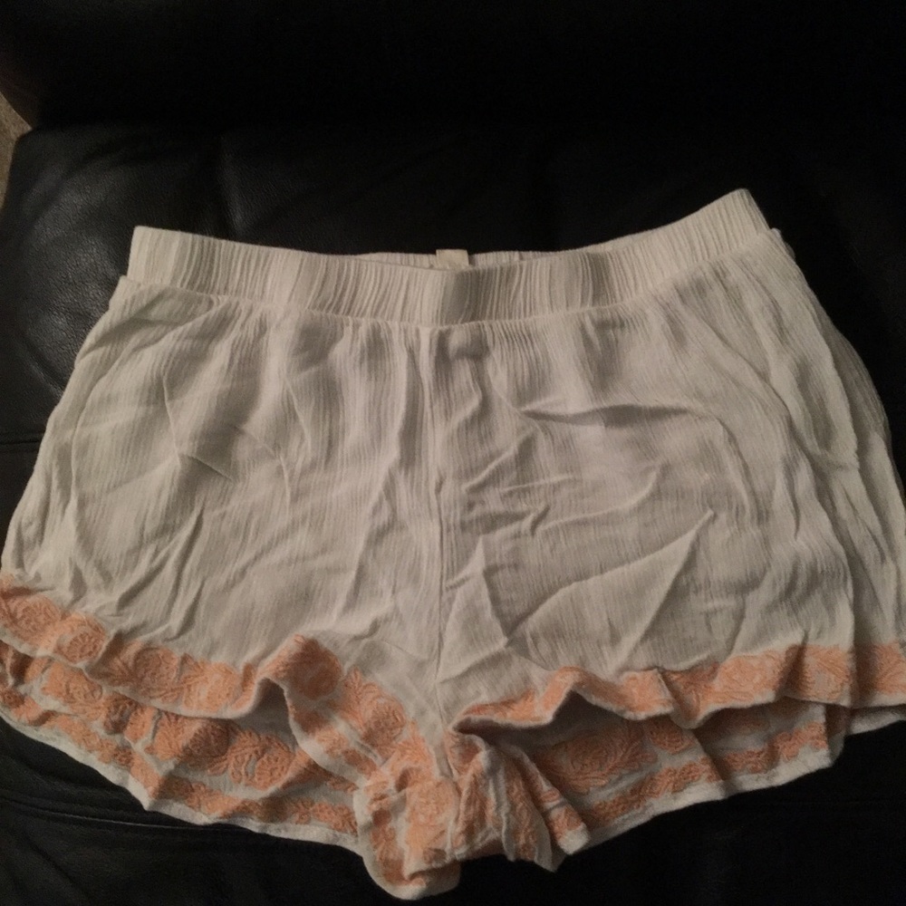 LA Hearts Embroidered cover up shorts