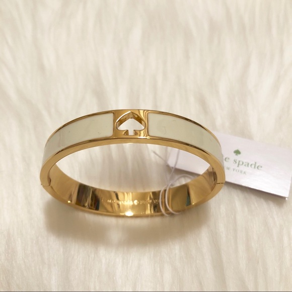 NWT kate spade Hole Punch Enamel Hinge Bracelet! - Picture 2 of 4