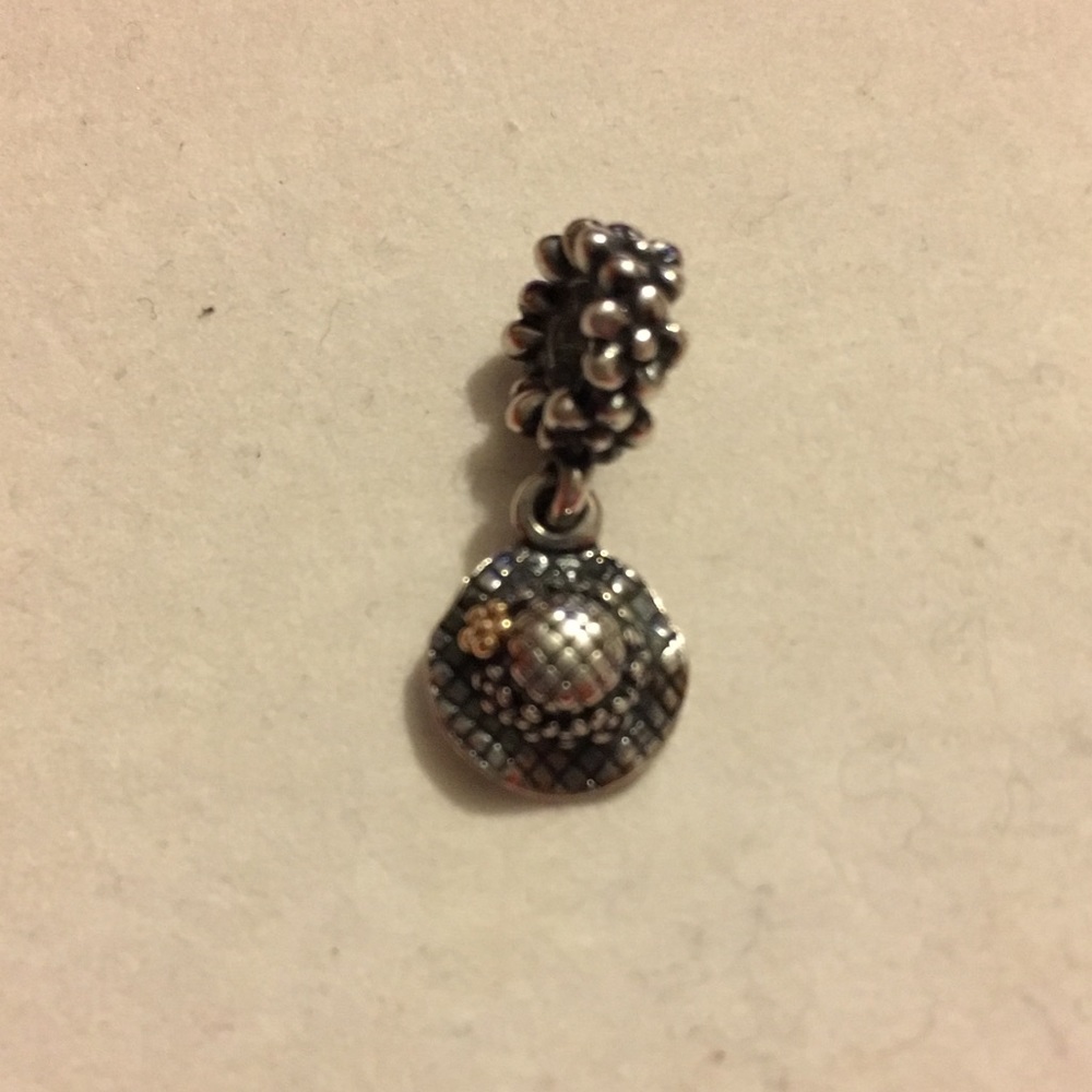 Authentic Pandora RARE and RETIRED gold/silver hat