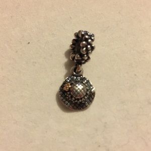 Authentic Pandora RARE and RETIRED gold/silver hat