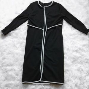 Black Duster With Grey Trim