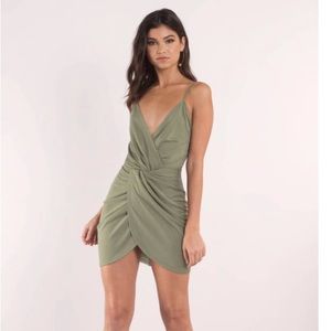 Tobi Olive Green Twist Dress