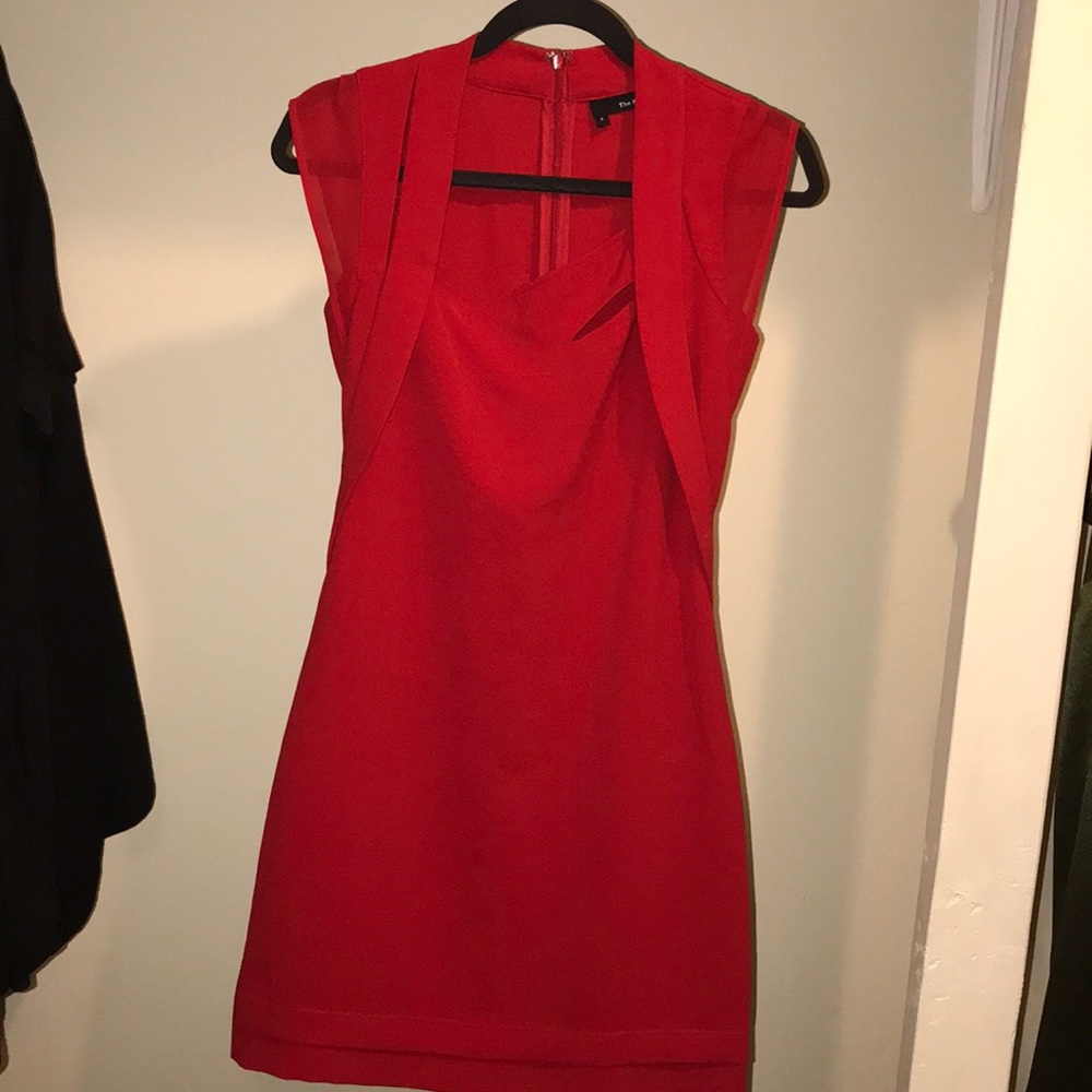 The Kooples - Asymmetrical Chiffon & Crepe Dress
